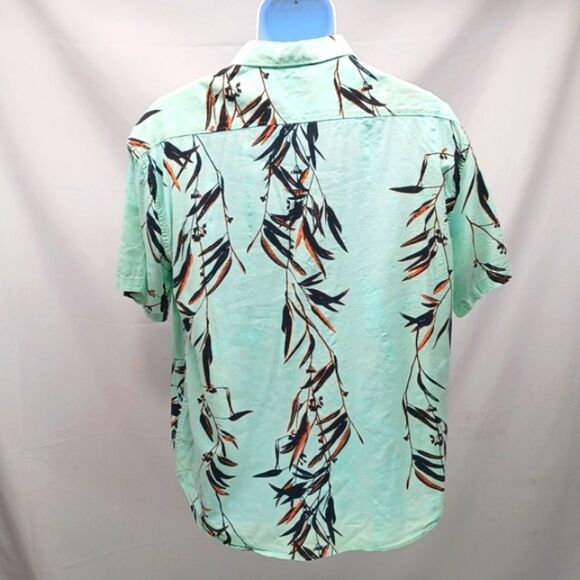 Billabong Sundays Short Sleeve Casual Button Down Shirt Floral 80s Surfer Mens L - Picture 4 of 9